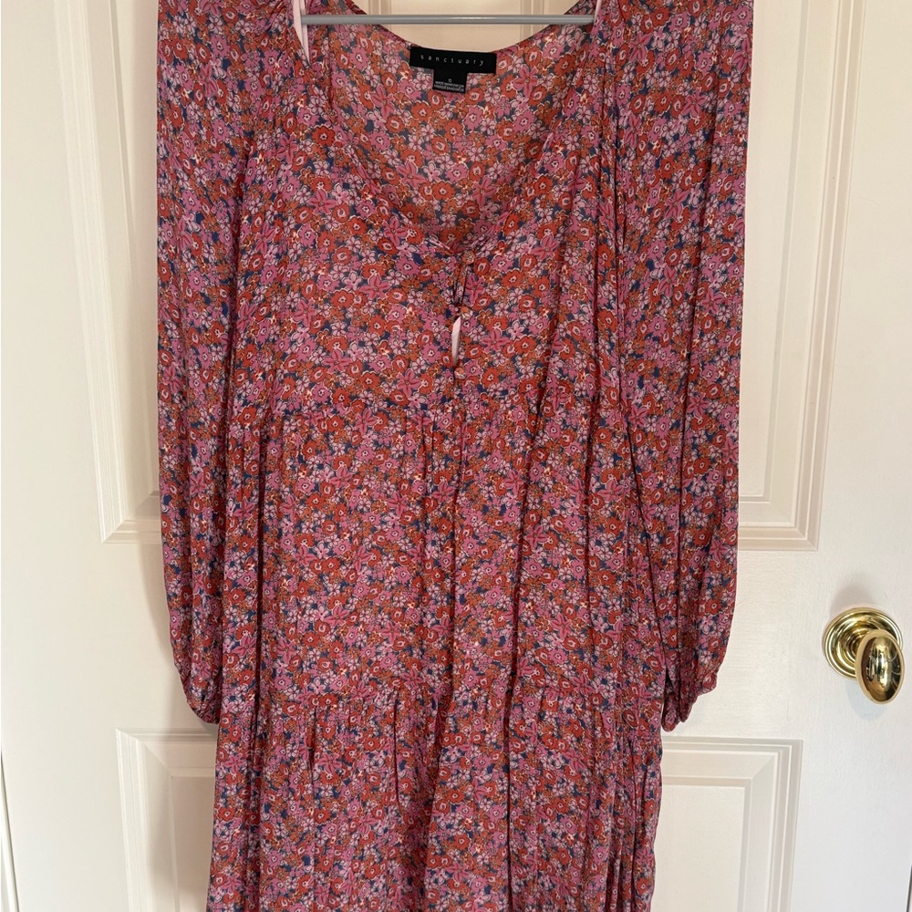 Sanctuary Boho Floral Pink Dress